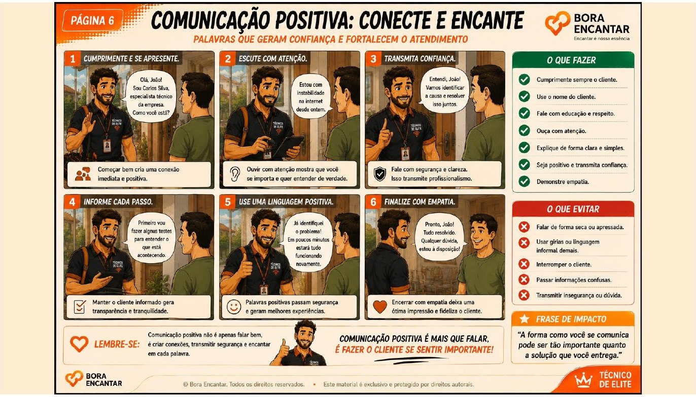 Página 6 — Comunicação positiva: conecte e encante